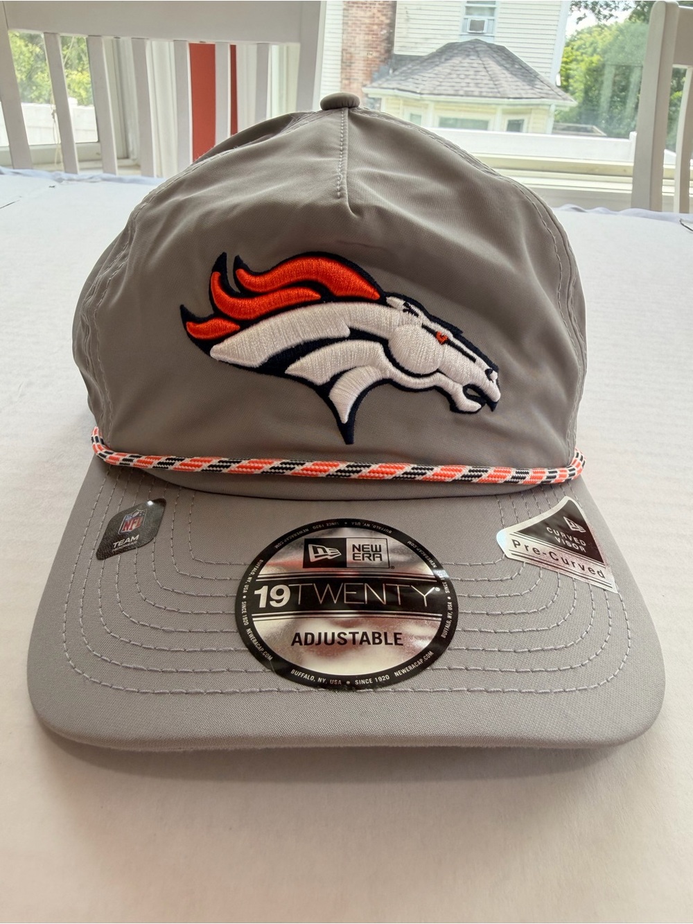 NWT Denver Broncos New Era 19TWENTY Gray Rope Snapback Hat